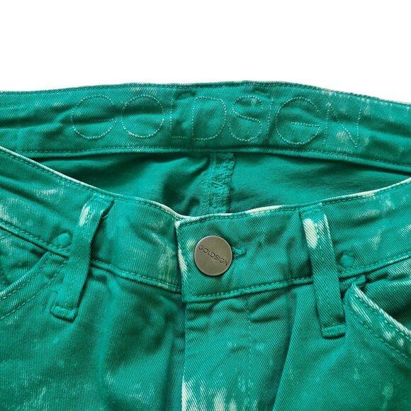 Goldsign Glam Women's ankle Bleached green 5 pockets denim Jeans Size 28 NWOT - Picture 11 of 15